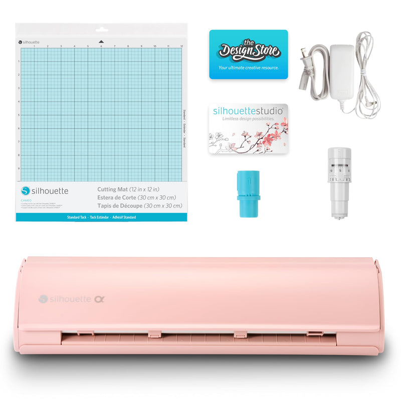 Silhouette Cameo 5 Alpha Smart Cutting Machine Vinyl Paper Fabric - Matte Pink with AutoBlade