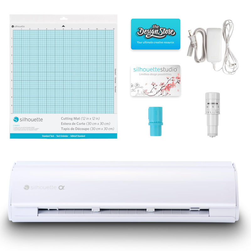 Silhouette Cameo 5 Alpha Vinyl Cutting Machine Classic White - Smart Cutter with AutoBlade & Software
