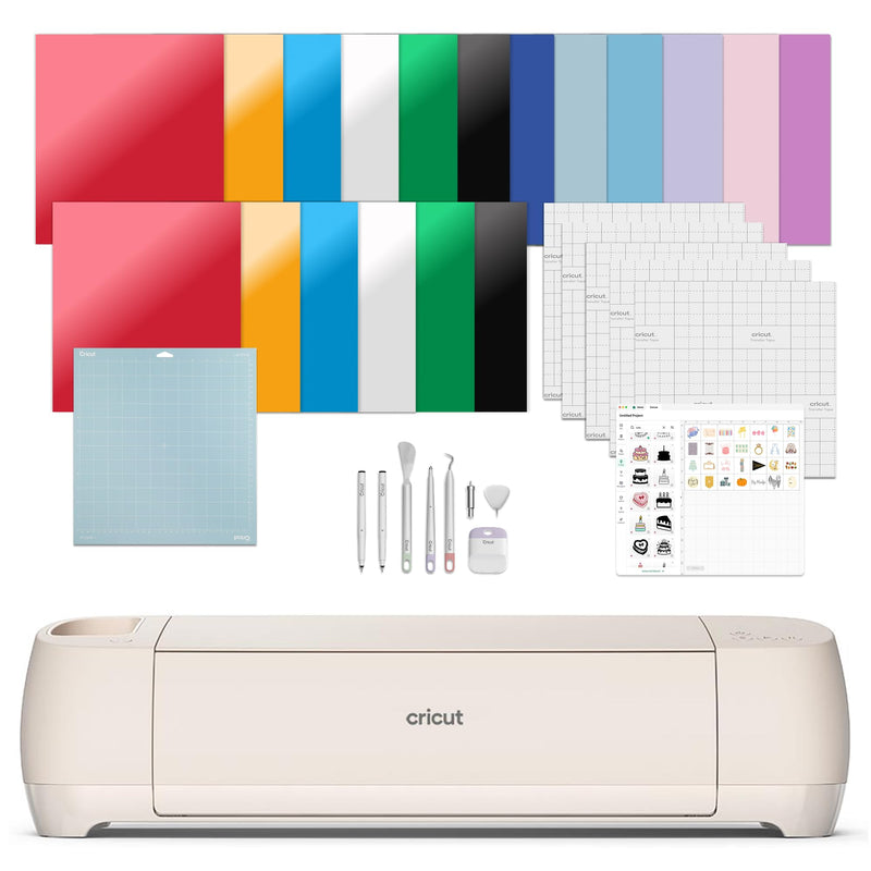 Cricut Explore 4 Smart Cutting Machine Bundle – Vinyl, Tools & Materials Included